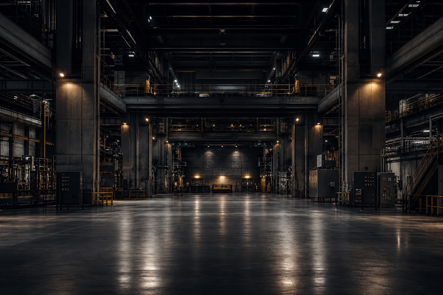 Dark premium factory hall background